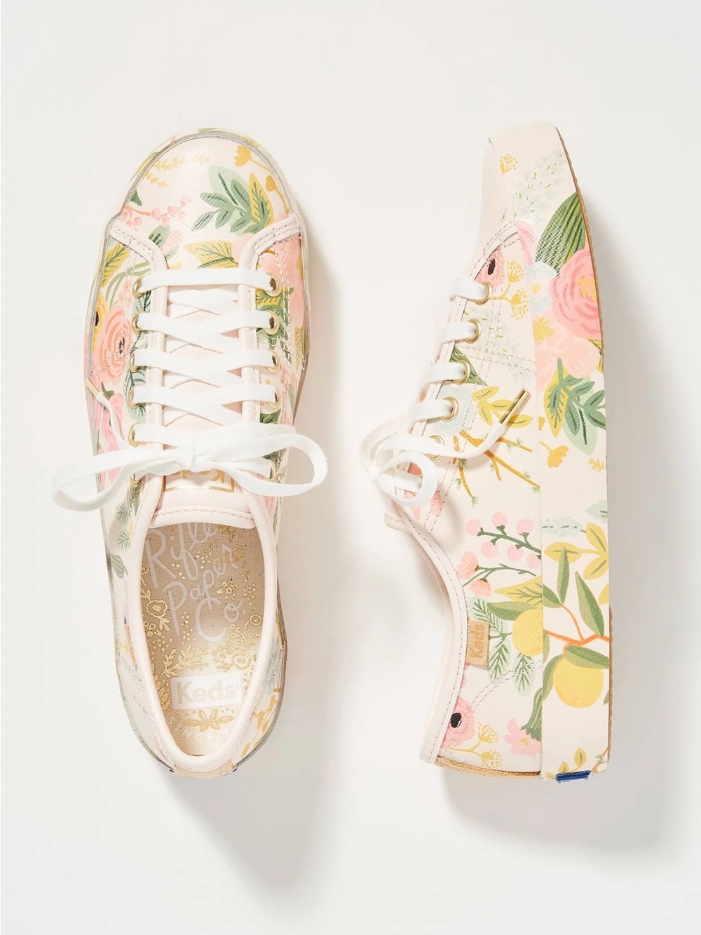 EUC Keds x Rifle Paper Co. Kickstart Leather Sneaker (Anthropologie Exclusive)